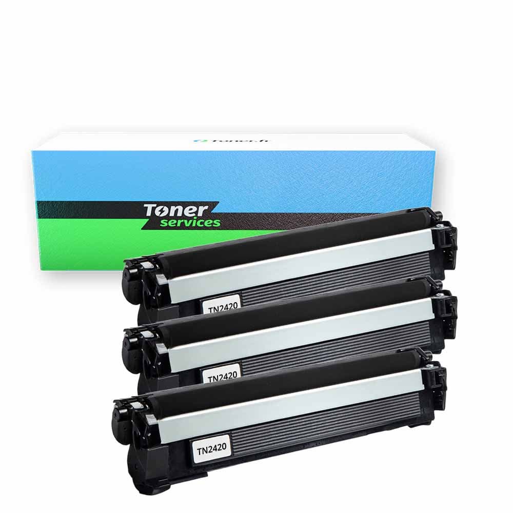 Pack de 3 toners compatible Brother TN2420 Noir