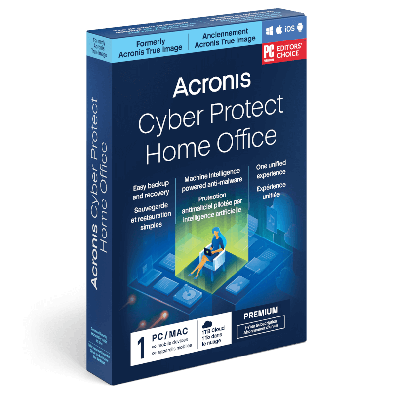 Acronis Cyber Protect Home Office Premium 2026 | 1 Appareil | 1 An | Téléchargement