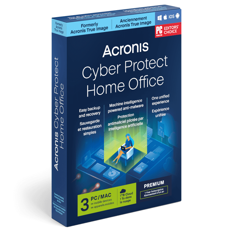 Acronis Cyber Protect Home Office Premium 2026 | 3 Appareils | 1 An | Téléchargement