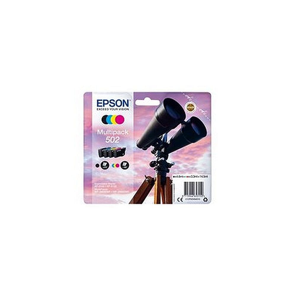 Pack de 4 cartouches d'encre Epson 502 Noir et couleurs